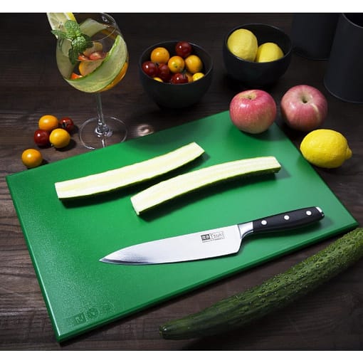Hygiplas Antibacterial High Density Chopping Board Green - 455x305x12mm - Image 2
