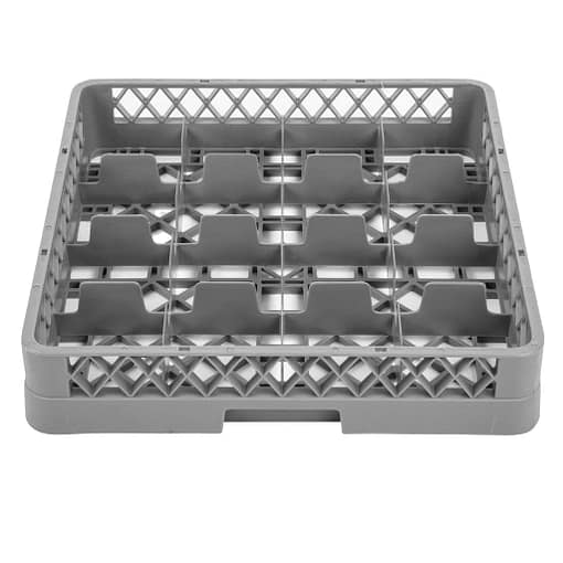 Vogue Glass Dishwasher Rack Grey - 100x500x500mm (16 Compartments) - Image 2