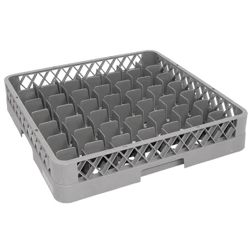 Vogue Glass Dishwasher Rack Grey - 100x500x500mm (49 Compartments)