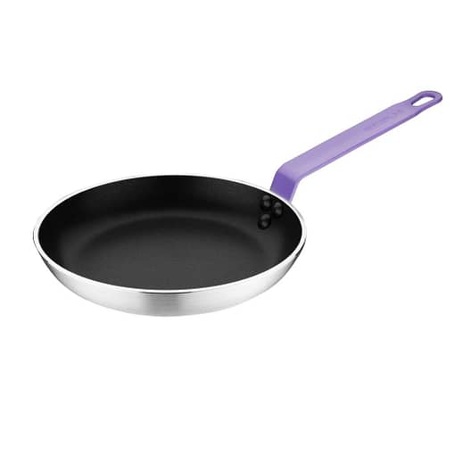 Hygiplas Non Stick Teflon Aluminium Frying Pan with Purple Handle 200mm (FB476)