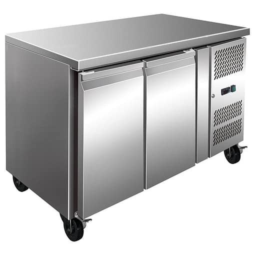 FE2100TN S/S Two Door Bench Fridge 260L - Image 2
