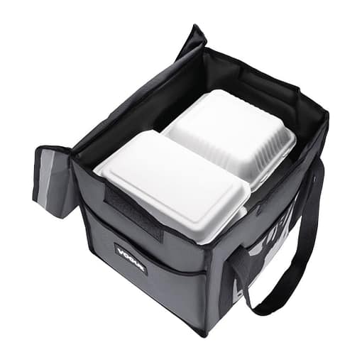 Vogue Insulated Folding Delivery Bag Grey - 305x380x380mm 12x15x15" - Image 2