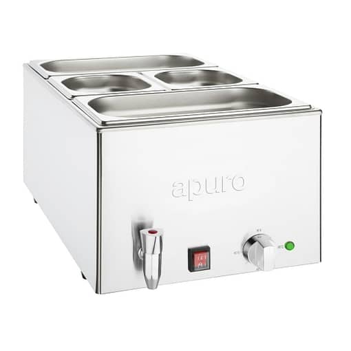 Apuro FT692-A Bain Marie with Tap & GN Pans – 1.2kW Wet Heat, 10A - Image 2
