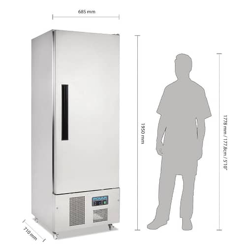 Polar G-Series Upright Slimline Fridge - 440Ltr - Image 2