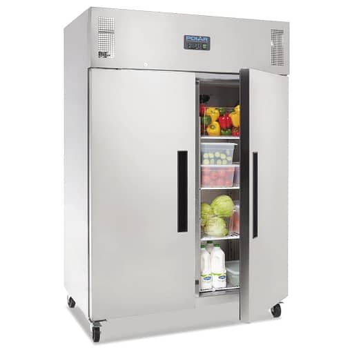 Polar G-Series Gastro Upright Fridge 2 Door St/St - 1200Ltr 42.4cuft Ventilated - Image 2