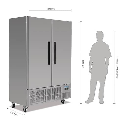 Polar G-Series Double Door Slimline Freezer 960Ltr - Image 2