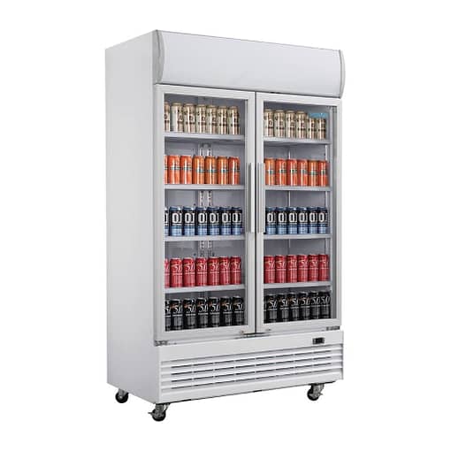 Polar G-Series Upright Display Cooler with Light Box Hinged Door - 950Ltr - Image 2