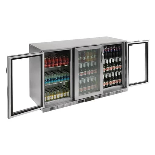 Polar G-Series Back Bar Cooler with Hinged Doors Stainless Steel 330Ltr - Image 2