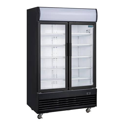 Polar GM813-A 950L Upright Display Fridge – Hinged Doors, Lightbox