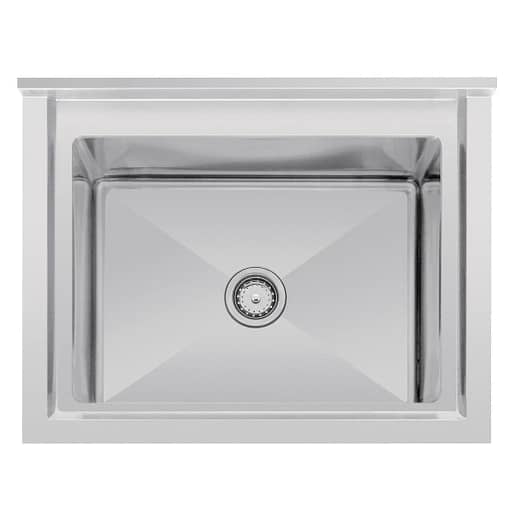 Vogue St/St Deep Pot Sink - 770mm (w) x 600mm (d) (90mm Drain) - Image 2