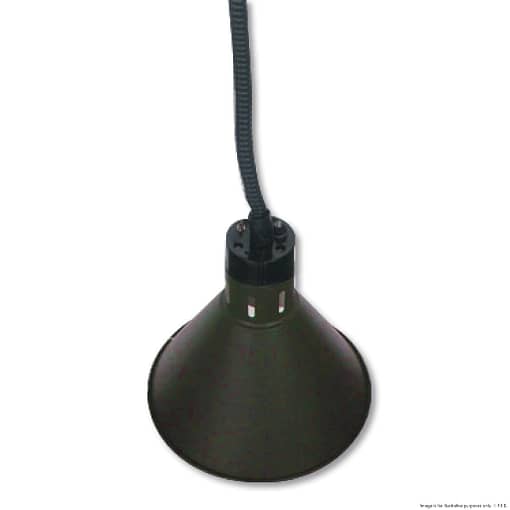 Pull down heat lamp black 270mm Round HYWBL08 - Image 2