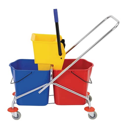 Jantex Dual Bucket Mop Wringer with Frame - (2x23Ltr Buckets) - Image 2