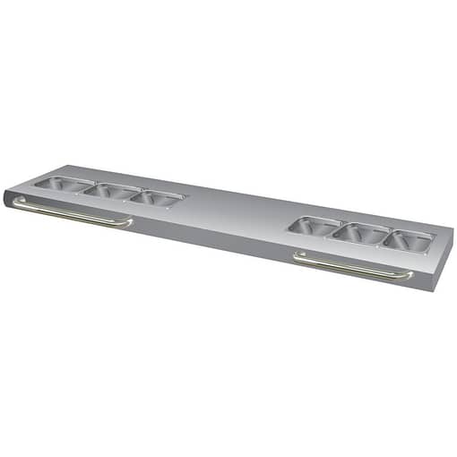 Gasmax QR-48-BR Removable Basting Rail Attached to a Char Grill