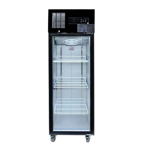 Single glass door upright freezer black stainless steel - SUFG500B - Image 3