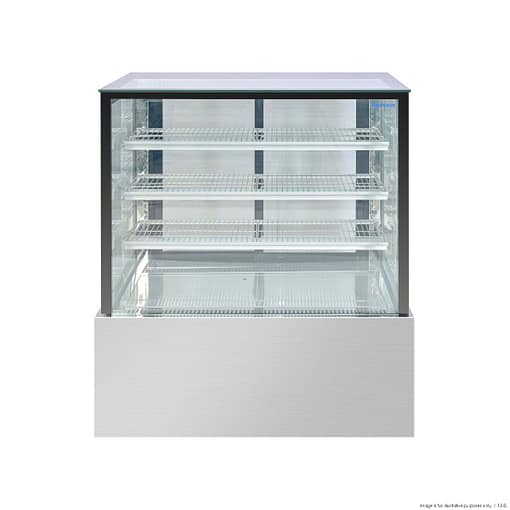 Bonvue H-SL840V Heated Food Display, 1200mm, 570L, 4 Levels, SS, Black Trim