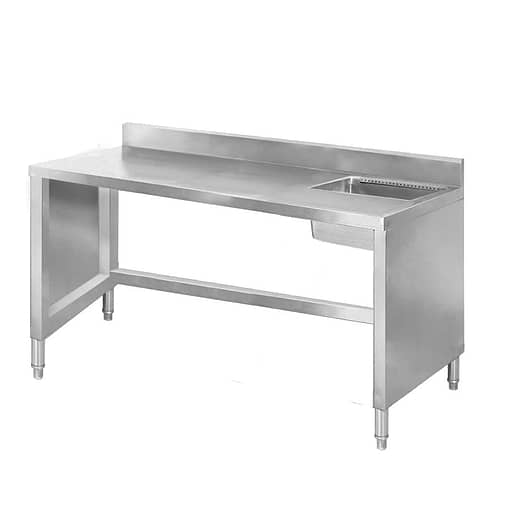 SSB6-1400R Sink Work Bench with Splashback 1400mm - Image 2