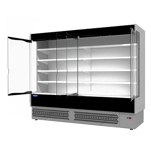 TDVB80-CA-250 Vulcano 4 Door Open Display – Supermarket Refrigerated Unit