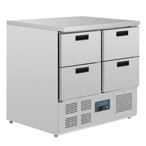 Polar G-Series 4 Drawer Counter Fridge 240Ltr – Stainless Steel Design