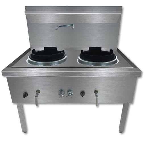 Gasmax Stainless Steel Waterless Nature Gas Double Wok - WW-2N - Image 2