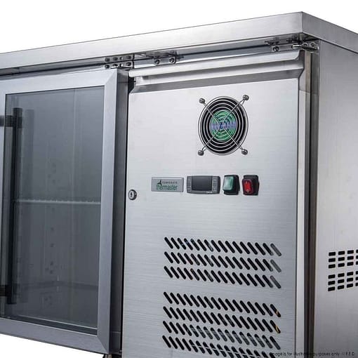 FED-X Three Glass Door Bench Fridge Stainless Steel - XUB6C18G3V - Image 5