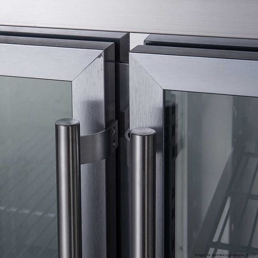 FED-X Three Glass Door Bench Fridge Stainless Steel - XUB6C18G3V - Image 4