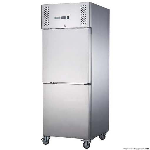 FED-X S/S Two half Door Upright Freezer - XURF600S1V - Image 2