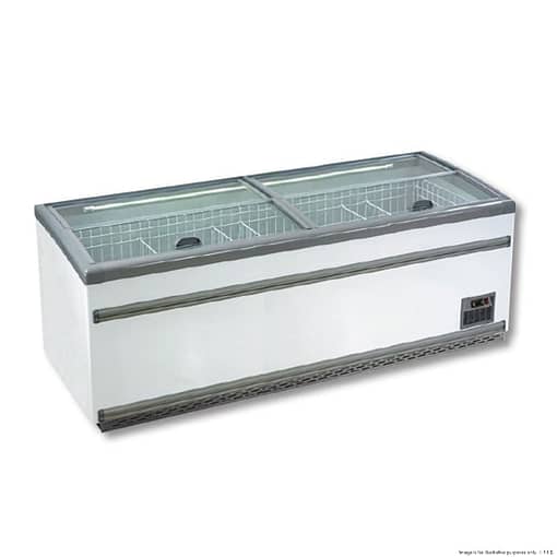 ZCD-L250S Supermarket Island Dual Temperature Freezer & Chiller with Glass Sliding Lids - Image 3