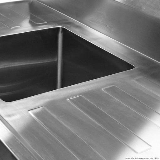 Premium Stainless Steel Single Sink Bench 700mm Deep & 1200 - 1800mm Wide (SSB7-1) - Image 2