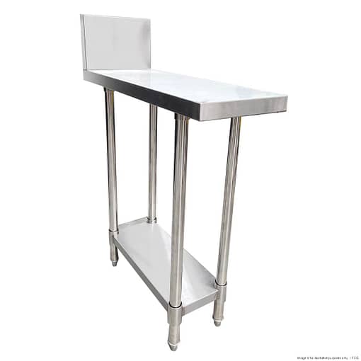 FED Premium 304 Grade Stainless Steel Work Bench With Undershelf & Splashback - Image 4