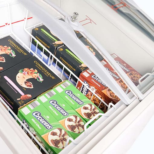 Bromic CF0200ATCG-NR 176L Curved Glass Top Display Chest Freezer - Image 9