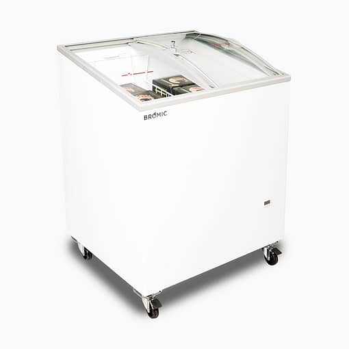 Bromic CF0200ATCG-NR 176L Curved Glass Top Display Chest Freezer - Image 4
