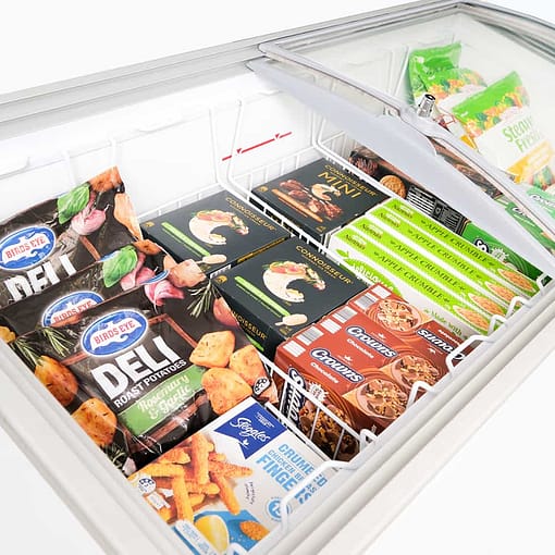 Bromic CF0400ATCG-NR 352L Curved Glass Top Display Chest Freezer - Image 9
