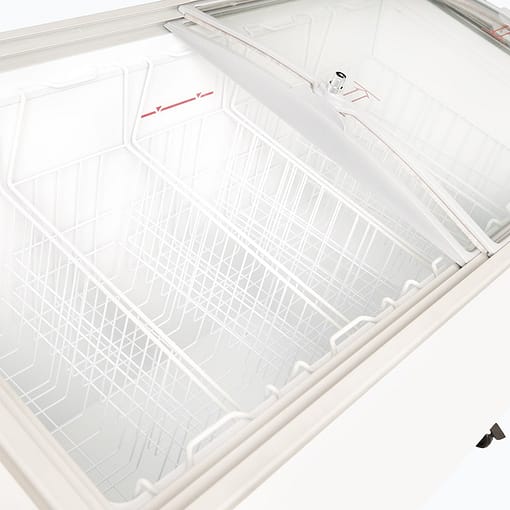 Bromic CF0400ATCG-NR 352L Curved Glass Top Display Chest Freezer - Image 8