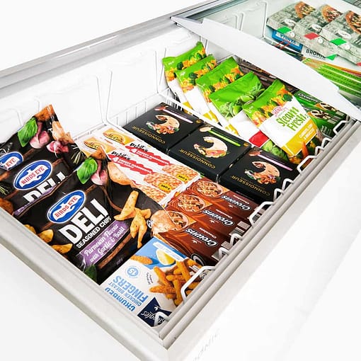 Bromic CF0600ATCG-NR 555L Curved Glass Top Chest Freezer – 6ft Display Model - Image 9