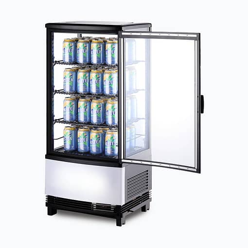 Bromic 80L Countertop Display Fridge - Curved Glass, Black CT0080G4BC-NR - Image 4
