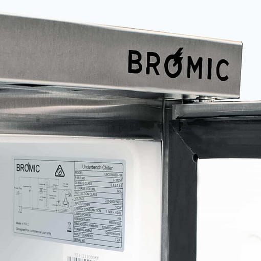 Bromic Chiller UBC0140SD-NR Underbar 1DR 138L SS 820mm - Image 8