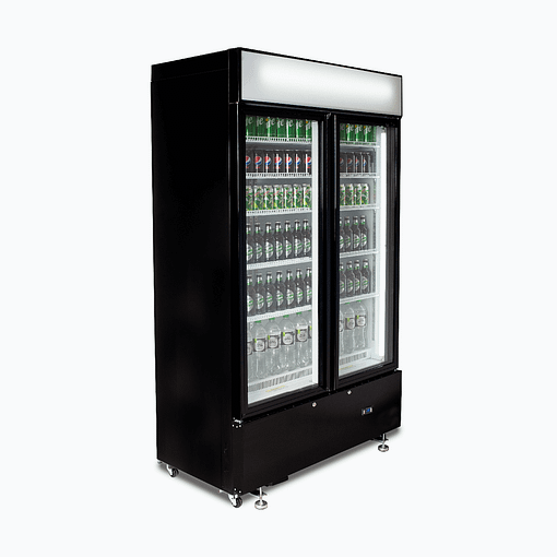 Bromic Chiller GM1000LBCAS UP/R Blk 2DR 960L - Image 2