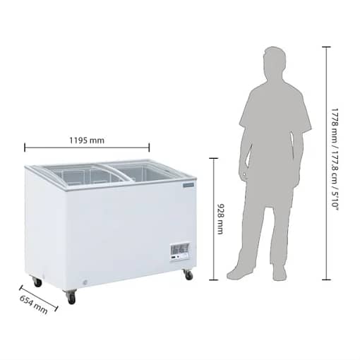 Polar G-Series Display Chest Freezer - 270Ltr - Image 3