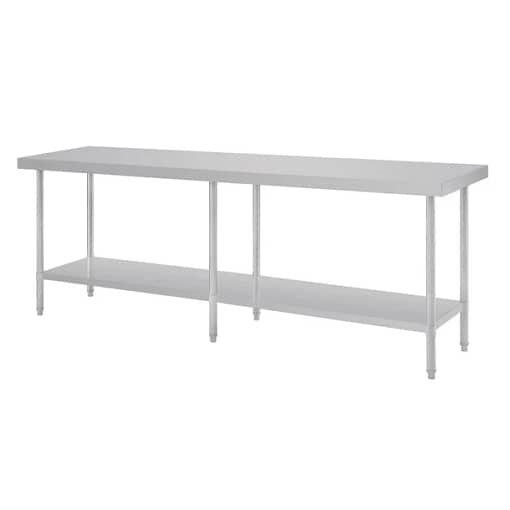 Vogue Premium 304 Stainless Steel Table - 2400x600x900mm - Image 3
