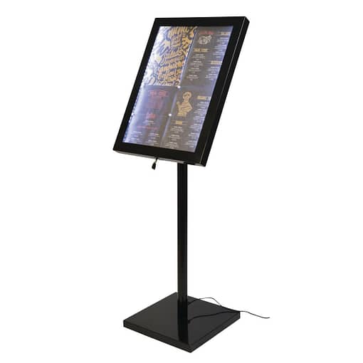 Securit LED Menu Display Case - Black, Code: GL110 - Image 3