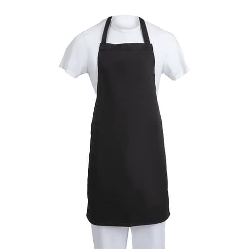 Whites Bib Apron Polycotton Black - Image 2