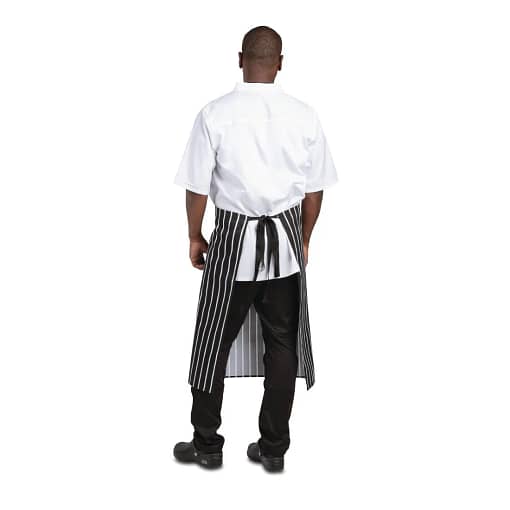 Whites Black & White Stripe Butchers Waist Apron - 760x920mm 30x36" - Image 3
