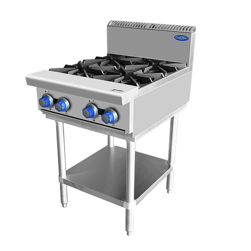 CookRite AT80G4B-F-LPG 4 Burner Commercial Gas Cooktop with Stand