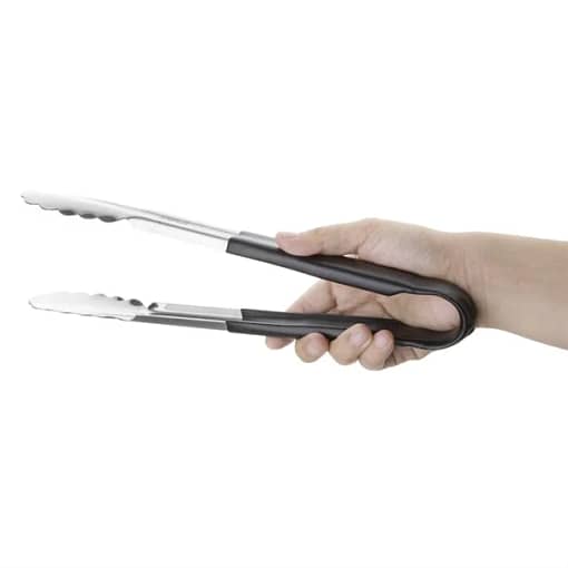 Hygiplas Colour Coded Serving Tong Black - 300mm - Image 2