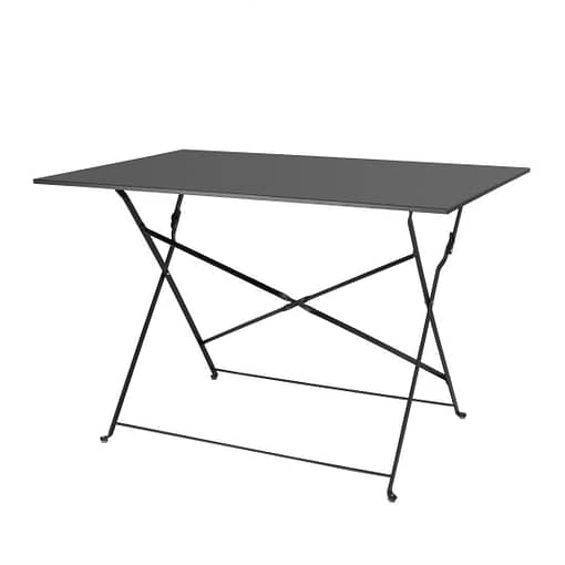 Bolero Black Pavement Style Folding Table - 1100x700mm - Image 2