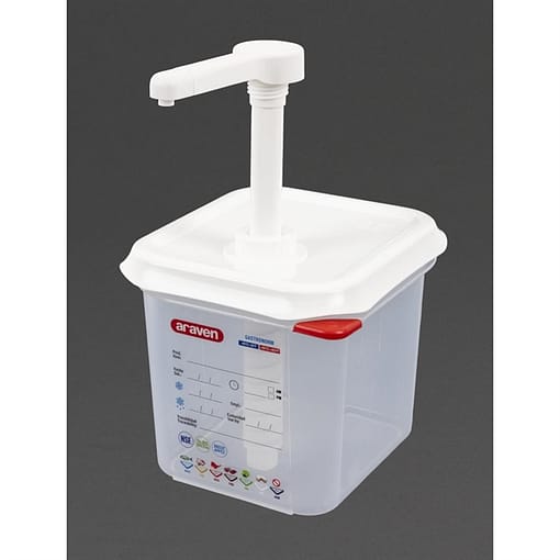 Araven Sauce Dispenser with Pump GN 1/6 2.6L – Portion Control Solution - Image 7