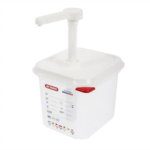 Araven Sauce Dispenser with Pump GN 1/6 2.6L – Portion Control Solution - Image 2