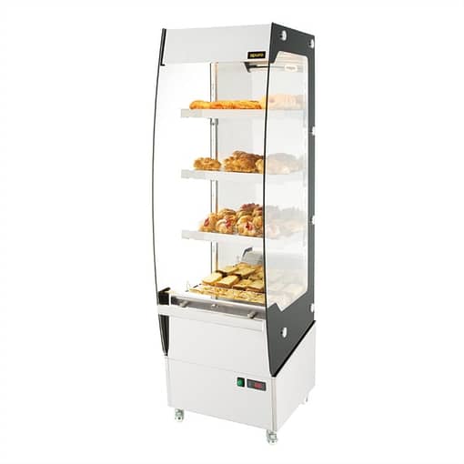 Apuro CW146-A Slimline Heated Multideck Display – 220L, 1.65kW, 3 Shelves - Image 3
