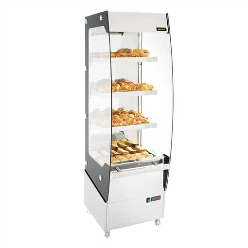 Apuro CW146-A Slimline Heated Multideck Display – 220L, 1.65kW, 3 Shelves - Image 2