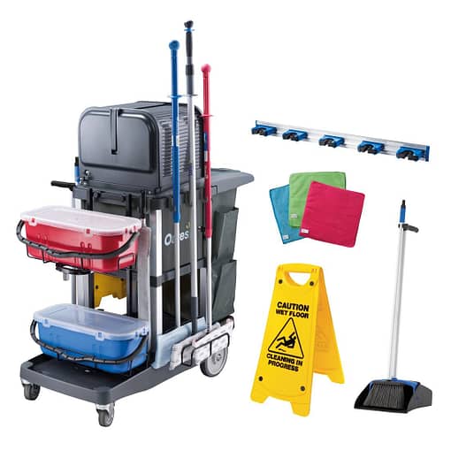 Oates JC-3000ZXG Platinum Janitors Cart Complete System DD185